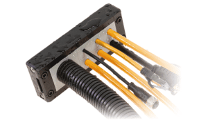 Entry systems for cables with and without connectors