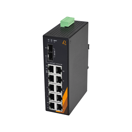 10-Port Industrial Ethernet Switch | 8 ETH + 2 SFP & 2 GIGA
