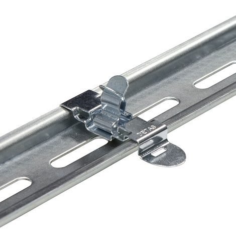 EMC cable clamps for DIN rails
