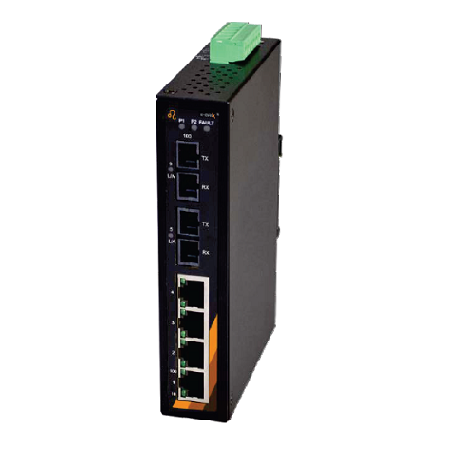 6-Port Industrial Unmanaged Ethernet Switch Single / Multi Mode
