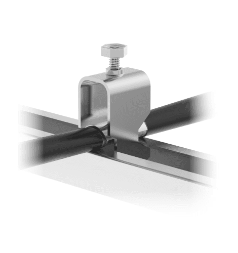 Shielding clamps for C-bar mounting
