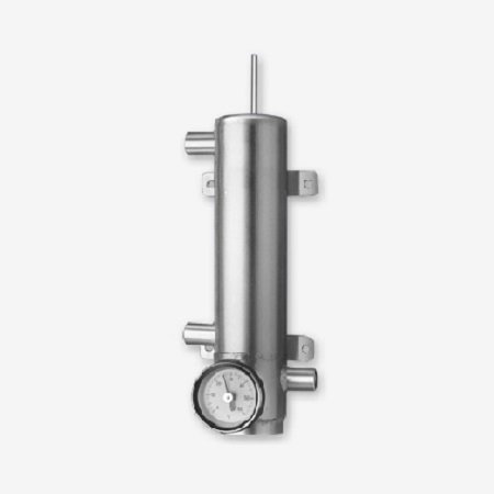 Sample gas water cooler and gas scrubber
